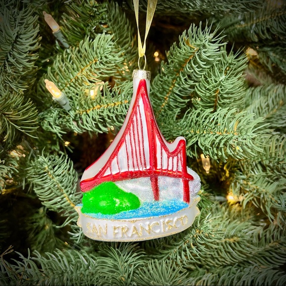 San Francisco Golden Gate Bridge Glass Ornament - Picture 7 of 7